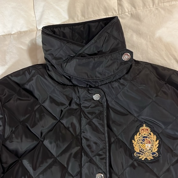 Ralph Lauren quilted black,Logo embossed crest patch size small - Picture 4 of 9